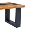 Mesa De Centro Madera Maciza De Teca Y Poliresina 100x50x40 Cm Vidaxl