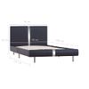 Estructura De Cama Cuero Sintético Negro 90x200 Cm Vidaxl