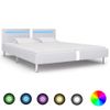 Estructura De Cama Con Led Sin Colchón Blanco 180x200 Cm Vidaxl