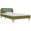 Estructura De Cama Con Led Tela Verde 90x200 Cm Vidaxl