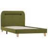 Estructura De Cama Con Led Tela Verde 90x200 Cm Vidaxl