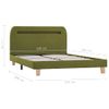 Estructura De Cama Con Led Tela Verde 120x200 Cm Vidaxl