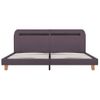 Estructura De Cama Con Led Tela Gris Taupe 160x200 Cm Vidaxl