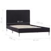 Estructura De Cama De Tela Negro 90x200 Cm Vidaxl