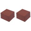 Losetas De Goma Protección De Caídas 12 Unidades 50x50x3cm Rojo Vidaxl