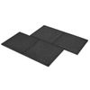 Losetas De Goma Protección De Caídas 12 Uds 50x50x3 Cm Negras Vidaxl