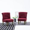 Sillones Franceses 2 Unidades De Tela Color Vino Tinto Vidaxl