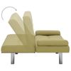 Sofá Cama Con Dos Almohadas De Poliéster Verde 168 X 77 X (61,5 / 64 / 66) Cm Vidaxl