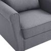 Sillón De Tela Gris Oscuro Vidaxl