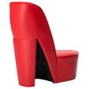 Sillón Con Forma De Zapato De Tacón Cuero Sintético Rojo Vidaxl