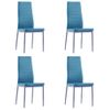 Conjunto De Mesa Y Sillas De Comedor 5 Piezas Azul Vidaxl