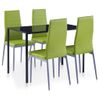 Conjunto De Mesa Y Sillas De Comedor 5 Piezas Verde Vidaxl