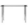 Mesa De Comedor Vidrio Templado Negro Transparente 120x60x75 Cm Vidaxl