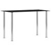 Mesa De Comedor De Vidrio Templado Negro 120x60x75 Cm Vidaxl