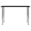 Mesa De Comedor De Vidrio Templado Negro 120x60x75 Cm Vidaxl