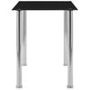 Mesa De Comedor De Vidrio Templado Negro 120x60x75 Cm Vidaxl