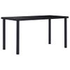 Mesa De Comedor De Vidrio Templado Negro 140x70x75 Cm Vidaxl