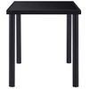 Mesa De Comedor De Vidrio Templado Negro 140x70x75 Cm Vidaxl