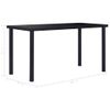 Mesa De Comedor De Vidrio Templado Negro 140x70x75 Cm Vidaxl