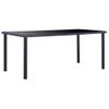 Mesa De Comedor De Vidrio Templado Negro 180x90x75 Cm Vidaxl