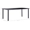 Mesa De Comedor De Vidrio Templado Negro 180x90x75 Cm Vidaxl