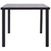 Mesa De Comedor De Mdf Negro Y Gris Hormigón 200x100x75 Cm Vidaxl