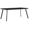 Mesa De Comedor De Vidrio Templado Negro 160x80x75 Cm Vidaxl