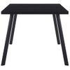 Mesa De Comedor De Vidrio Templado Negro 160x80x75 Cm Vidaxl