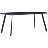 Mesa De Comedor De Vidrio Templado Negro 180x90x75 Cm Vidaxl