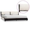 Estructura Cama Con Led Cuero Sintético Negro Blanco 180x200 Cm Vidaxl