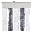 Cortina Mosquitera De Chenilla Gris Y Blanca 56x185 Cm Vidaxl