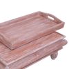 Mesa De Centro De Madera Maciza De Caoba Marrón 90x50x40 Cm Vidaxl