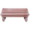 Mesa De Centro De Madera Maciza De Caoba Marrón 90x50x40 Cm Vidaxl