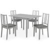 Juego De Muebles De Comedor 5 Piezas Mdf Gris Vidaxl