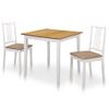 Juego De Muebles De Comedor 3 Piezas Mdf Blanco Vidaxl