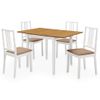 Juego De Muebles De Comedor 5 Piezas Mdf Blanco Vidaxl