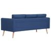 Conjunto De Sofás 2 Piezas Tela Azul 116 X 70 X 73 Cm Vidaxl