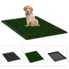 Inodoro Mascotas Con Bandeja Césped Artificial Verde 76x51x3 Cm Vidaxl