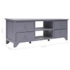 Mueble Para Tv Madera De Paulownia Gris 115x30x40 Cm Vidaxl