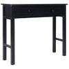 Mesa Consola De Madera Negra 90x30x77 Cm Vidaxl