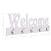 Perchero De Pared Welcome Blanco 74x29,5 Cm Vidaxl