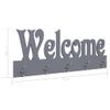 Perchero De Pared Welcome Gris 74x29,5 Cm Vidaxl