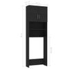 Armario De Lavadora Madera Contrachapada Negro 64x25,5x190 Cm Vidaxl