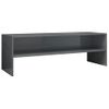 Mueble De Tv Madera Contrachapada Gris Brillante 120x40x40 Cm Vidaxl