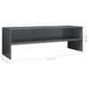 Mueble De Tv Madera Contrachapada Gris Brillante 120x40x40 Cm Vidaxl