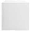 Mueble De Tv Madera Contrachapada Blanco Brillante 100x40x40 Cm Vidaxl