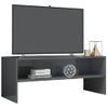 Mueble De Tv Madera Contrachapada Gris Brillante 100x40x40 Cm Vidaxl