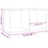 Caja Para Discos De Vinilo Madera Contrachapada 71x34x36 Cm Vidaxl