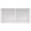 Caja Para Discos Vinilo Madera Contrachapada Blanco 71x34x36cm Vidaxl