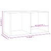 Caja Para Discos Vinilo Madera Contrachapada Blanco 71x34x36cm Vidaxl